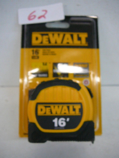 lot 62 image: DeWALT 16 Tape  Rule
