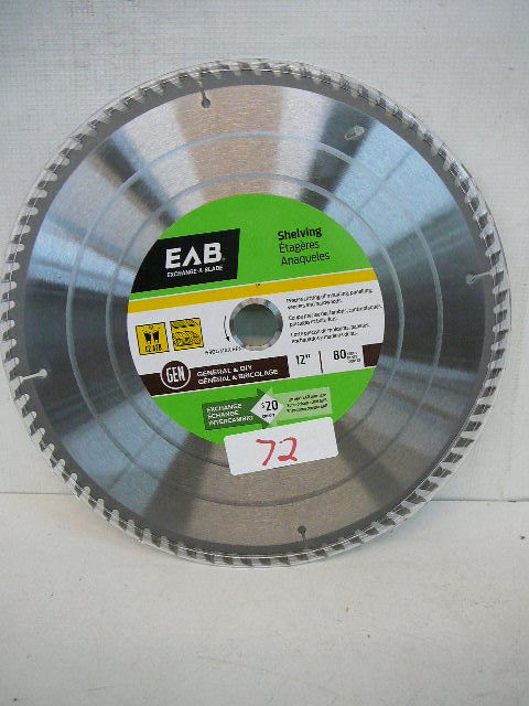 lot 72 image: 12 Woodworking Carbide Saw Blade