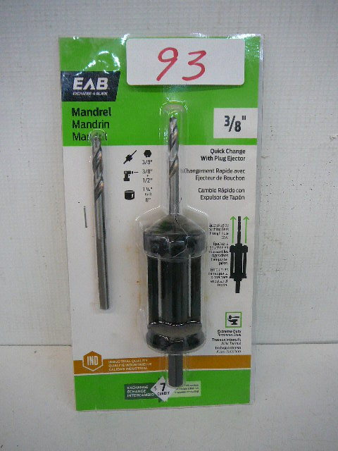 lot 93 image: Mandrel 34 Quick Change with Plug Ejector