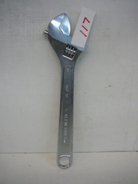lot 117 image: Klein 12 Adjustable Wrench