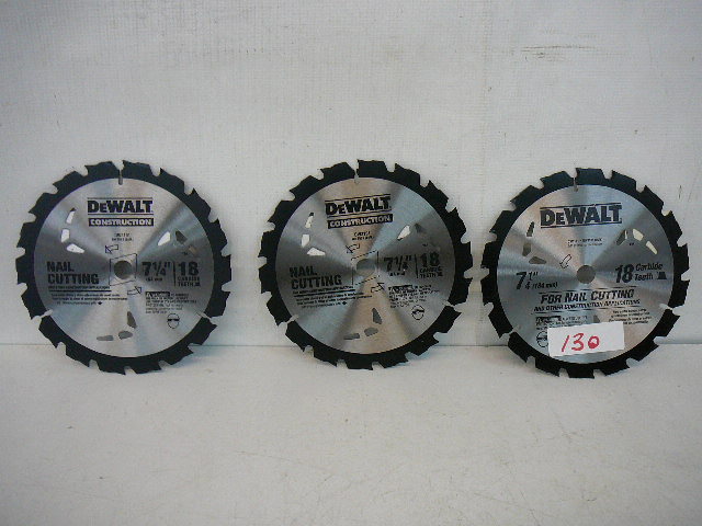 lot 130 image: DeWalt Nail Cutting 7 14 x 18T Blades