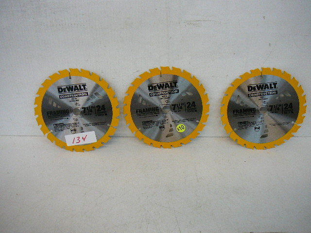 lot 134 image: DeWalt Framing 7 14 x 24T Blades