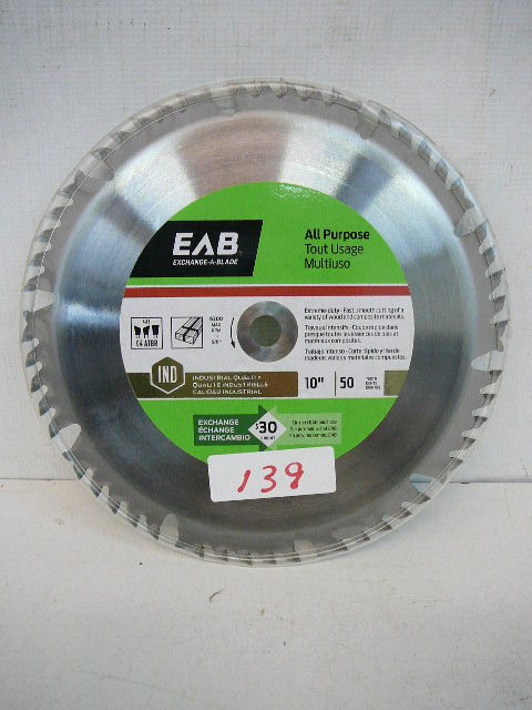 lot 139 image: 10 Carbide Saw All Purpose Blade