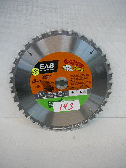 lot 143 image: 10 Carbide Saw Socktooth Blade