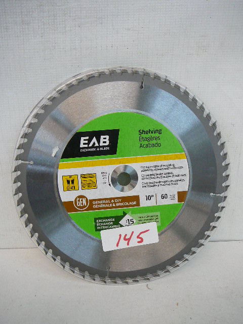 lot 145 image: 10 Carbide Saw Shelving Blade