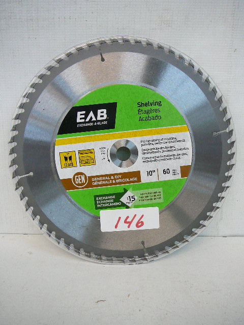 lot 146 image: 10 Carbide Saw Shelving Blade