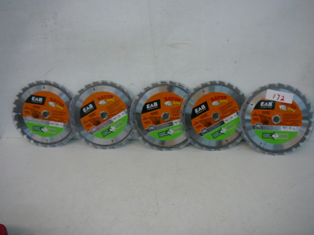 lot 172 image: 7 14 x 24T Razor Back Socktooth Blades