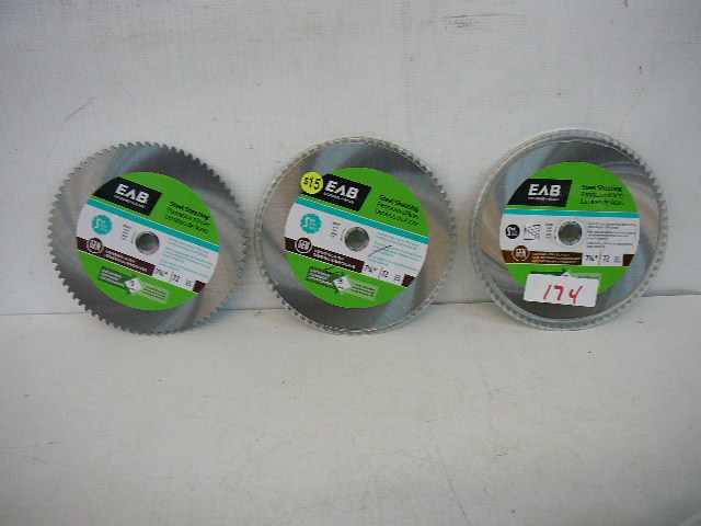 lot 174 image: 7 14 x 72T EAB Steel Sheeting Blades