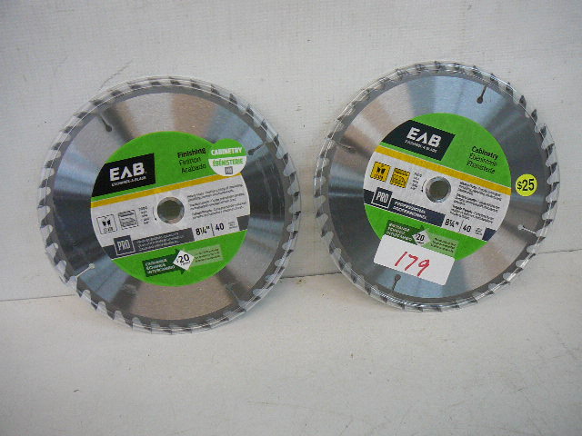 lot 179 image: 8 14 x 40T EAB Cabinetry Blades