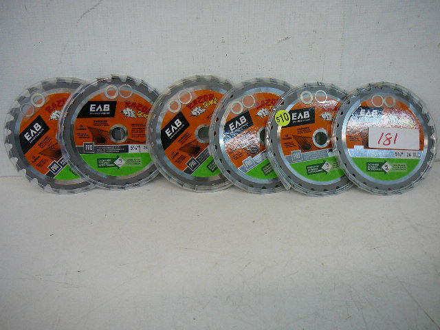 lot 181 image: 5 38 x 24T EAB Socktooth Blades