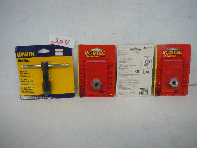 lot 204 image: T-Handle - Tap WrenchThreaded Arbor Reducing Adapters
