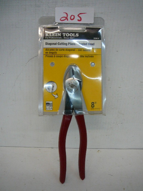 lot 205 image: Klein Tools 8 Diagonal Cutting Pliers