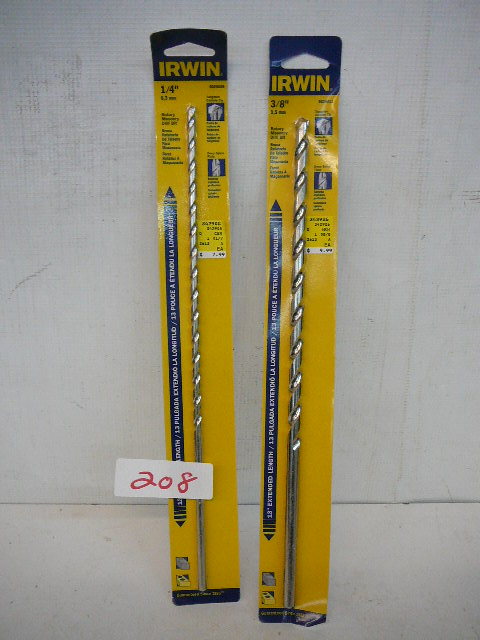 lot 208 image: Irwin Rotary Masonry Drill Bits