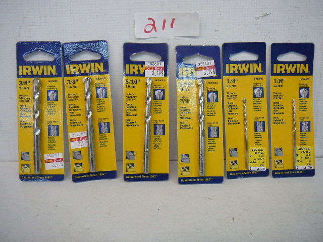 lot 211 image: Irwin Rotary Masonry Bits