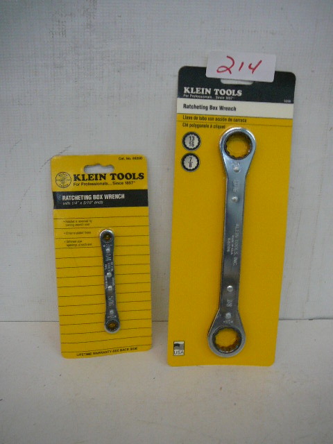 lot 214 image: Klein Ratcheting Box Wrenches