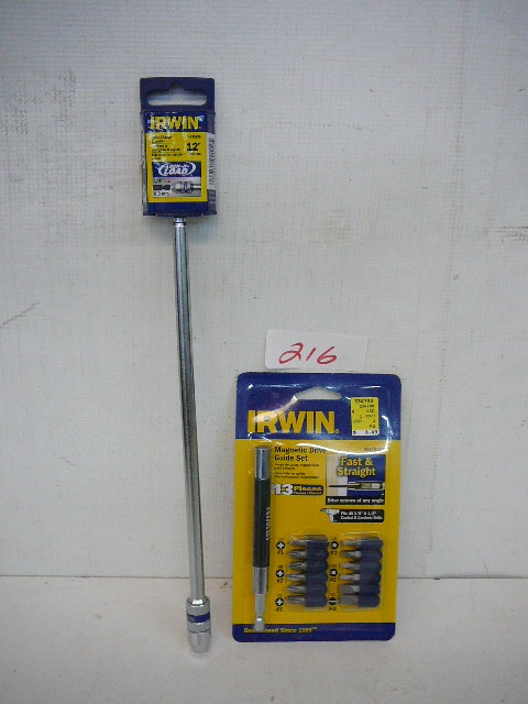 lot 216 image: Irwin Magnet Drive Guide Set  Quick Change Extension