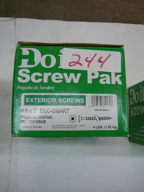 lot 244 image: Exterior Screws