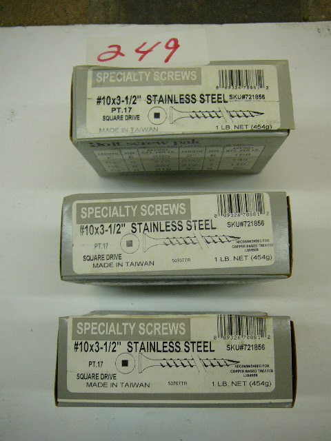 lot 249 image: Stainless Screws