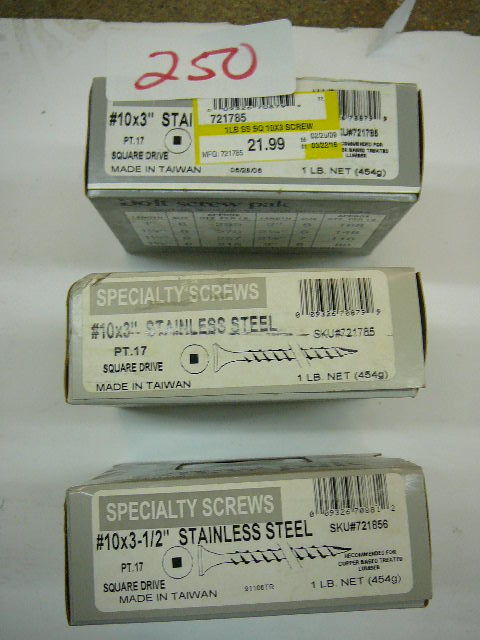 lot 250 image: Stainless Screws