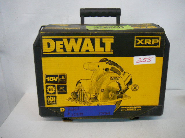 lot 255 image: DeWalt 18 Volt XRP 6 12 Circular Saw Kit