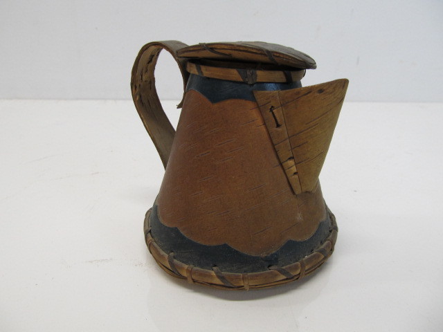 lot 118 image: Antique Ojibway Birch Bark Souvenir Pitcher