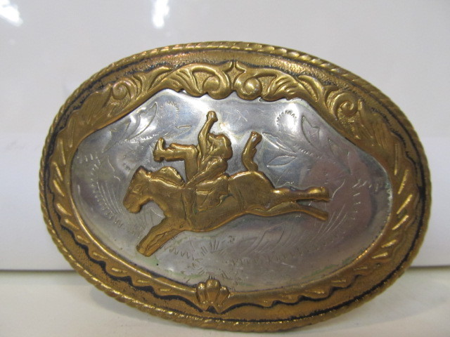 lot 139 image: Vintage German Silver Cowboy Belt Buckle