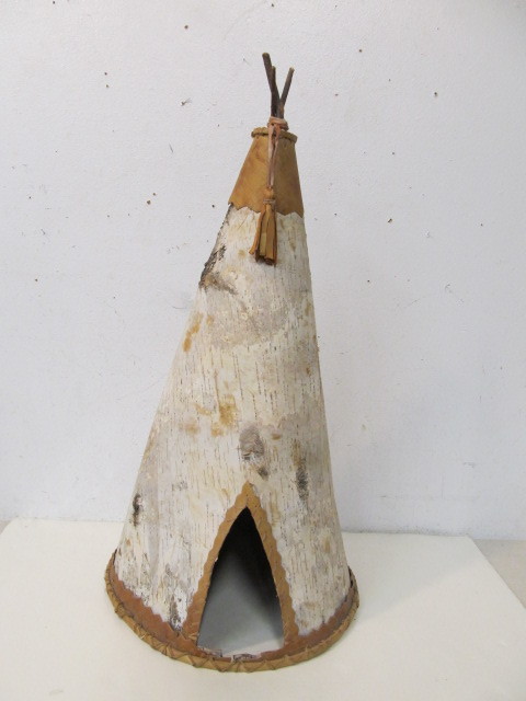 lot 181 image: Vintage 26 Birch Bark Teepee 