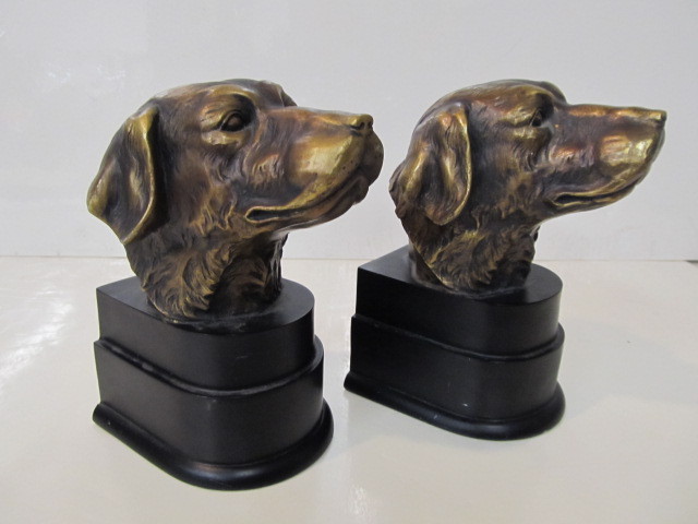 lot 184 image: Pair of Vintage Dog Bookends