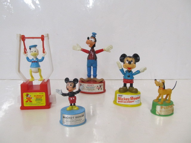 lot 55 image: Group of Vintage 1970s DISNEY Push Up Toys