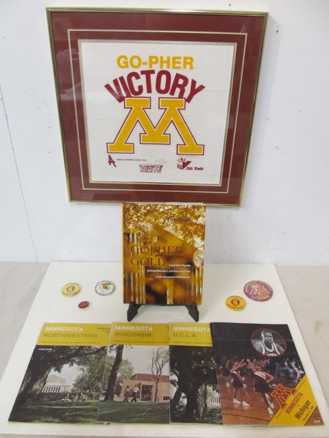 lot 56 image: Group of University of Minnesota Memorabilia Books etc