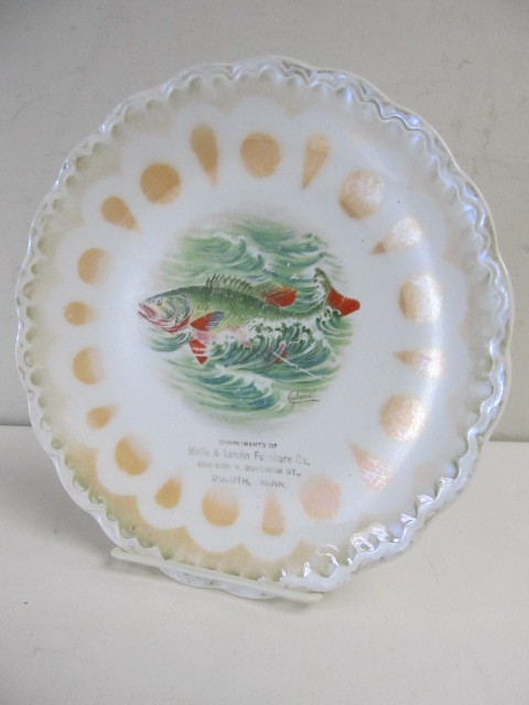 lot 66 image: Antique DULUTH Advertising Plate wWalleye
