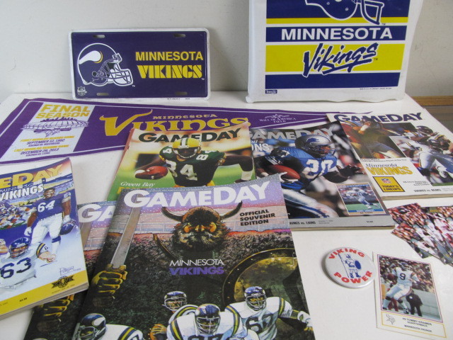 lot 98 image: Group of Assorted MN VIKINGS Memorabilia