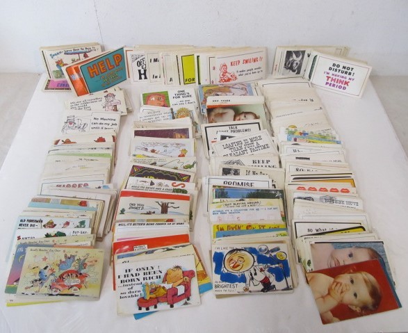 lot 206 image: 600 Vintage Funny Comical etc Postcards