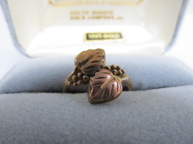 lot 225 image: 10K Solid Gold BLACK HILLS Gold Ring