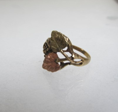 lot 226 image: 10K & 12K Solid Gold BLACK HILLS Gold Ring