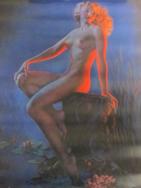 lot 261 image: Original Vintage 1940s Advertising PINUP Girl Calendar 