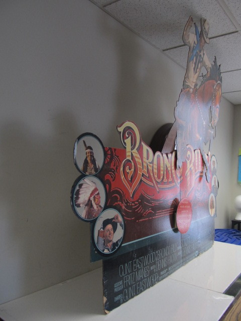 lot 144 image: Original Vintage BRONCO BILLY wClint Eastwood Movie Theater Display Standee