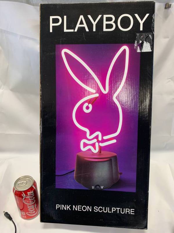 lot 5 image: 22 Pink Playboy Neon Sculpture
