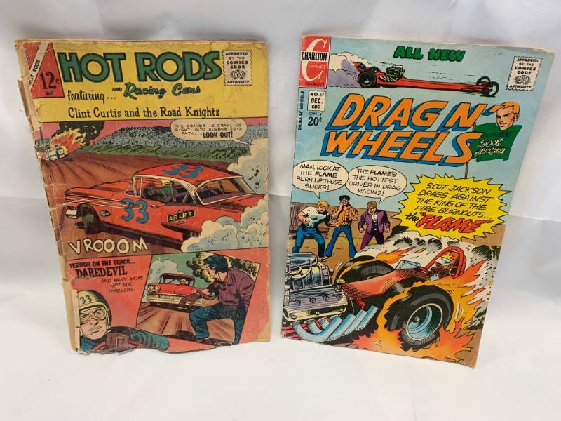 lot 8 image: 1957 & 1963 Hot Rods & Drag Wheels Comic Books
