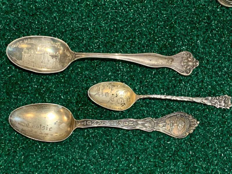 lot 12 image: Lot of 3 Antique .925 Silver Spoons 1.2 Ounces