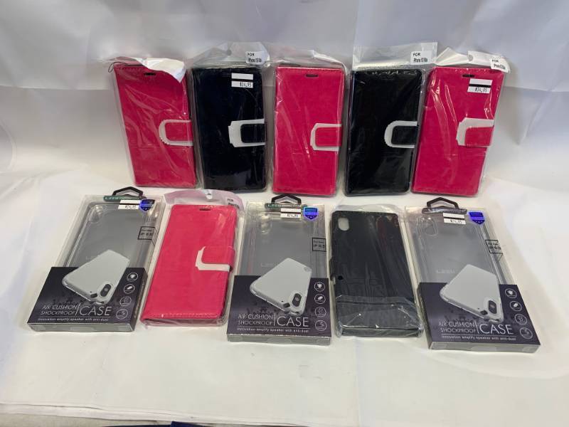 lot 17 image: Lot of 10 Iphone Max Shockproof and Leather Cases ($319 retail)