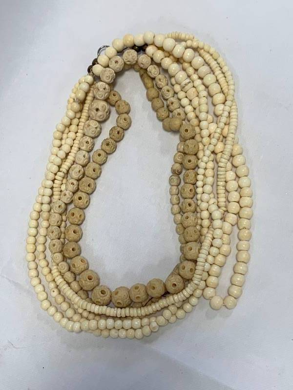 lot 28 image: Lot of Vintage Ivory Necklaces