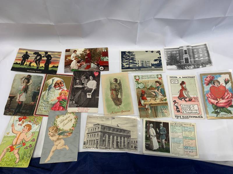 lot 51 image: Lot of 15 Early 1900s Postcards