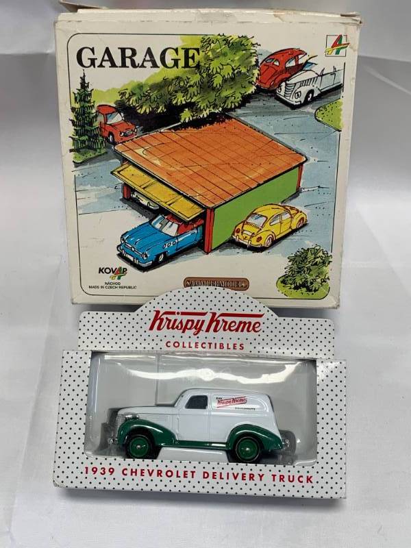 lot 59 image: Vintage Czech Garage Toy & Krispy Kreme Truck