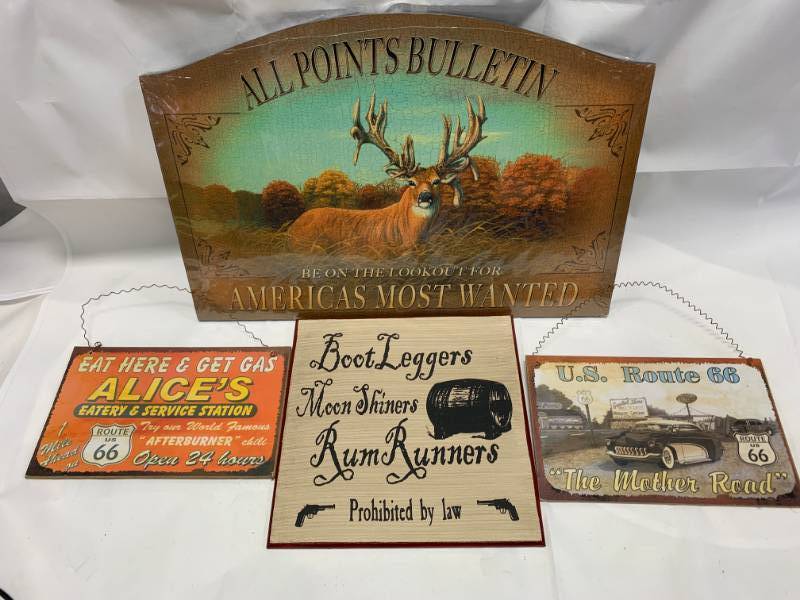 lot 71 image: Lot of 4 Signs