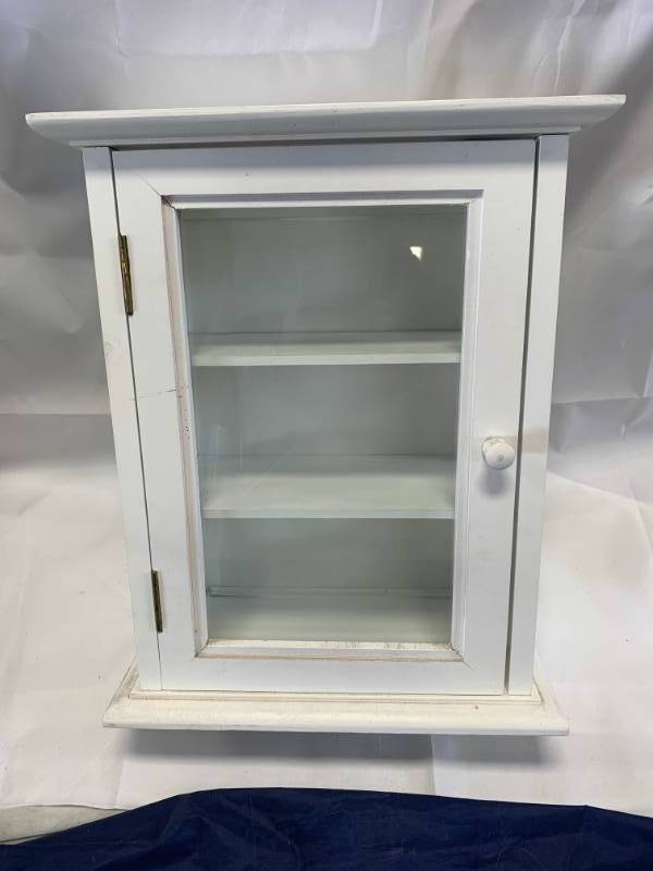 lot 80 image: 16 Tall Glass Door Cabinet