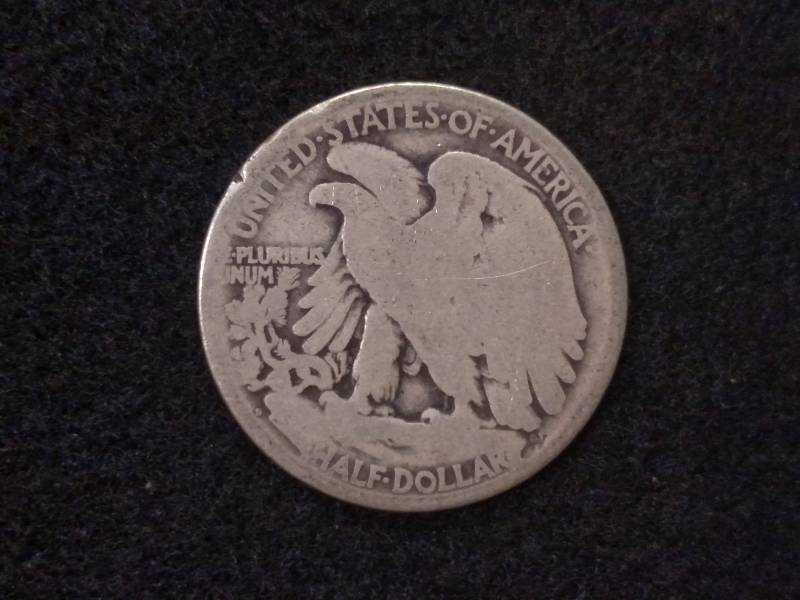 lot 50 image: 1918 D Walking Liberty Silver Half ...