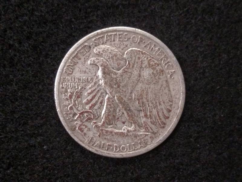 lot 56 image: 1935 S Walking Liberty Silver Half ...