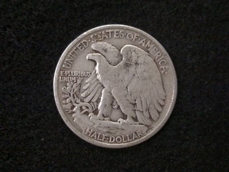 lot 59 image: 1937 Walking Liberty Silver Half Do...