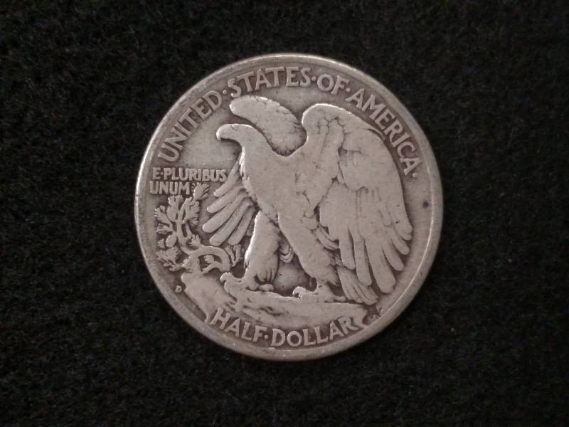 lot 60 image: 1937 D Walking Liberty Silver Half ...